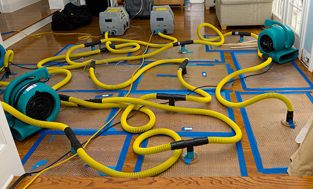 Professional Water Damage Restoration technician working in Atherton, CA